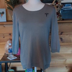 Tesla logo women's sweater
